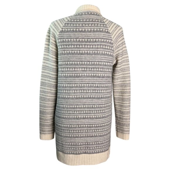 Neiman Marcus 100% Cashmere Collection Open Front Striped Pattern Womens Size SM - Picture 8 of 8